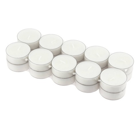 Stonebriar Long Burning Tealight Candles - 8 Hours - White - Unscented - 100 Pack
