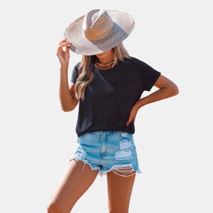 Women's Chic Beach Casual T-Shirt with Open Back Detail - Cupshe - 1 of 4