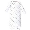 Hudson Baby Infant Cotton Long-Sleeve Gowns 3pk, Bees, 0-6 Months - 3 of 4