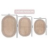 Double Ruffle Bathroom Rugs Set, Machine Washable Rug, Extra Soft and Absorbent bath Rug, Kitchen Mat, Bath Mat Set,Non-Slip, 3 Pcs Set, Linen - 3 of 4