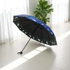 Unique Bargains Umbrella Manual 10-rib Swaying Flowers Sun Protection Vinyl Impact Cloth 43.31"x25.98" 1 Pcs - 2 of 4