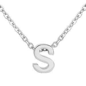 ELYA Women's Polished Initial Stainless Steel Necklace - ELYA - 1 of 4