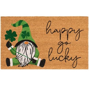 The Lakeside Collection St Patrick's Day Coir Doormat 30" x 18" - 1 of 2