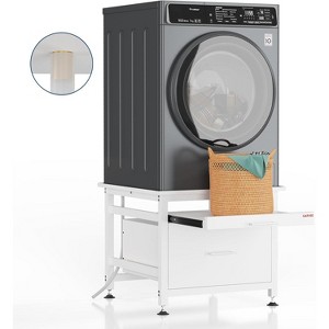COZONY 29 Inch Heavy Duty Washer Dryer Stand, Pull Out Shelf Anti Vibration Base Storage 800 LBS Capacity - 1 of 4