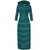 BLUEMING Womens 3/4 Long Sleeve Maxi Hoodie Dress Casual Pocket Slim Pullover Sweater Dress Travel Outfits - 4 of 4