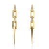 Guili Sparkling Drop 14K Gold Plated Cubic Zirconia Earrings, Perfect for a Timeless and Glamorous Touch That Complements Any Outfit Beautifully - 2 of 3