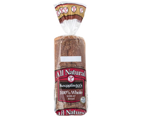 Koepplinger's All Natural 100% Wheat Sandwich Bread - 24oz