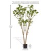 Angel Sar 5.2FT Artificial Citrus Tree, Faux Potted Plant with Lifelike Leaves & Flowers, UV Resistant Indoor/Outdoor Decor for Home & Office - 3 of 4
