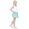 Kids Girls Tennis Golf Dress Outfit Sleeveless Dress with Pockets Athletic Skorts and Polo Tank Top Sets - 2 of 4