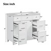 Mshliw 36" Bathroom Vanity with Ceramic Sink, Solid Wood Frame, Freestanding Cabinet with 3 Drawers, Adjustable Shelves & Soft Close Door - 2 of 4