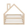 CAVINAS Twin/Full Size Montessori Floor Bed for Kids,Toddler Bed Frame with House-Shaped Headboard,Slatted Floor Bed for Girls,Boys,Teens - 4 of 4