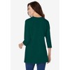 Woman Within Plus Size Perfect Three-Quarter Sleeve Crewneck Tunic - 3 of 4