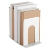 Juvale 12 Pack Metal Bookends for Shelves, Heavy Duty White Book Stoppers for Library, Living Room, or Office (5x6.6x 5.8 in) - 4 of 4