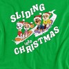 Paw Patrol Sliding Into Christmas Adult T-Shirt, Kelly Green - 2 of 4