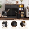 Dog Crate Furniture 47”, Large Dog Crate TV Stand with 2 Drawers and 4 Shelves, Wooden Dog Kennel Indoor - 4 of 4