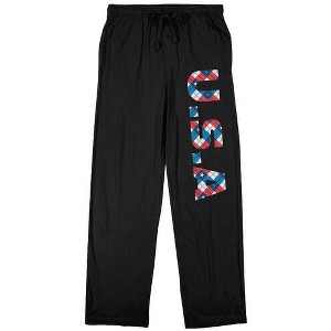 U.S.A. Americana Men's Black Sleep Pants - 1 of 4