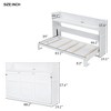 GDFStudio Stuart Wood Twin XL Size Desk Murphy Bed with LED Light and USB Charging Station - 3 of 4