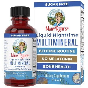 MaryRuth's Nighttime Multimineral Liquid Travel Pack, Coconut, 1 oz 8-Pack - 1 of 4