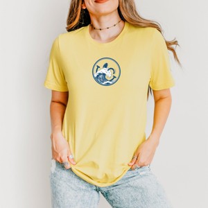 S.W.Smiley Ocean Waves Outline - Women's Short Sleeve Graphic T-Shirt - 1 of 4