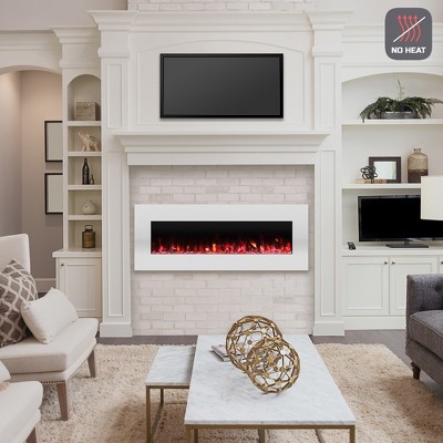 Hasting Home Wall Mounted Electric Fireplace with Remote