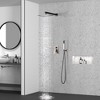 CASAINC 1-Spray Patterns with 10 in. Wall Mount Dual Shower Heads with Hand Shower Faucet (Valve Included) - 4 of 4