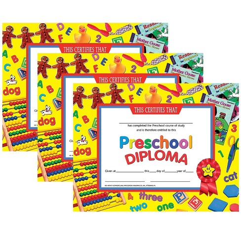 Diplomas Preschool 30 Pk 8.5 X 11 