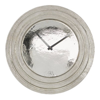 24" x 24" Round Aluminum Layered Rim Wall Clock - Olivia & May