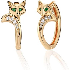 Cubic Zirconia Huggie Earrings 14k Gold Plated Tiny Earrings Small Huggie Hoop Earrings Simple Lightweight Hoops Gift for Women - 1 of 4