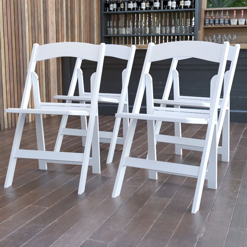 Emma and Oliver Set of 4 800 lb Weight Capacity Indoor/Outdoor Resin Folding Chairs, 2 of 12