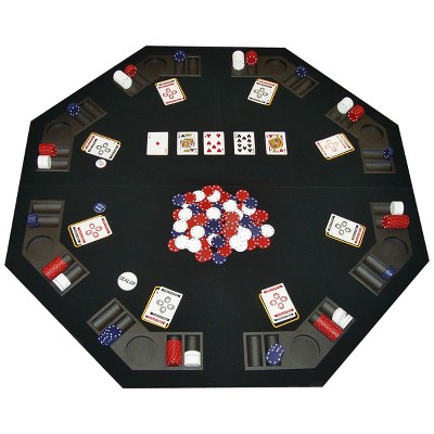 Toy Time Folding Table Top 300 Chip Travel Poker Game Set With Carrying Case
