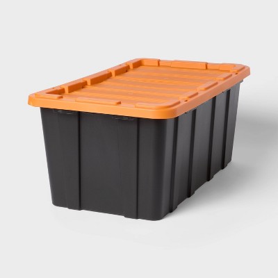 38gal HD Tote Orange Lid - Brightroom™