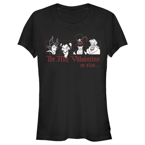 Juniors Womens Disney Valentine's Day Be My Villaintine Or Else... T-Shirt - image 1 of 4