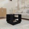 vidaXL Coffee Table Black Engineered wood Small Coffee Table Square - 2 of 4