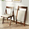 Tangkula Upholstered Dining Chair Set of 4 w/ Curved Backrest Rubber Wood Frame - 4 of 4