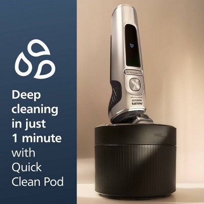 Philips Norelco Grey Cordless Electric Razor with Multiple Heads