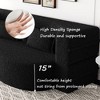 Kumasinova Modern Teddy Fabric Foam-Filled Floor Sofa with 2 Pillows, Convertible Sleeper Sofa Bed, 15" Full Size Folding Mattress for Living Room - 3 of 4