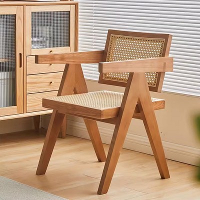 Gaoyangjiaju 20 in. Round Solid Wood Dining Table with Pedestal Base,  (2 Chairs)