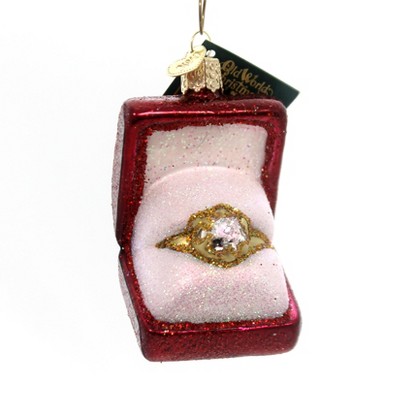 Old World Christmas 3.0" Ring In Box Love Romance Romantic  -  Tree Ornaments