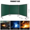 3 Panel Vinyl Welding Screen with Metal Frame,Flame-Resistant Welding Protection Screen, Welding Screen Panel for Workshop,Industrial - 2 of 4