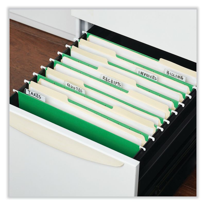 UNIVERSAL Hanging File Folders 1/5 Tab 11 Point Stock Letter Green 25/Box 14117, 2 of 5