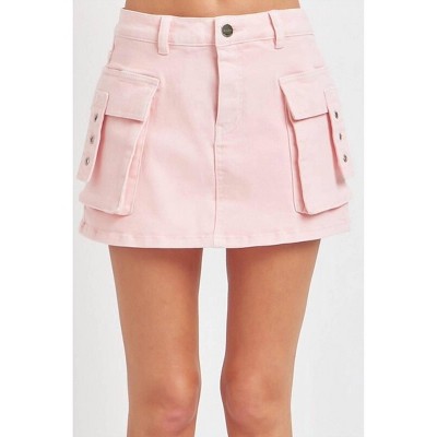 Women's The Anne Skort: Denim Cargo Skort - RISEN