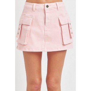 Women's The Anne Skort: Denim Cargo Skort - RISEN - 1 of 4
