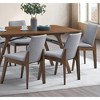 7-Piece Dining Set with Kitchen Table and 6 Upholstered Chairs - 3 of 4