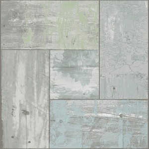 4'x5' Set of 20 Boardwalk Peel & Stick Floor Tiles Gray - FloorPops: Vinyl Mosaic Flooring, Stain-Resistant, Textured - 1 of 4