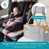 Itopfox 2-Pack Diaper Caddy Organizer with Handle, Portable Nursery Storage Bin for Baby Essentials, Grey - 3 of 4