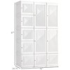 Yukimo 41" White Foldable Armoire Portable Closet Wardrobe with Storage Cubes, Hanging Rods and Magnetic Doors - 3 of 4