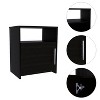 Black Wengue 1-Shelf Nightstand - 3 of 4