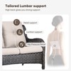 Buenhomino Outdoor Patio Couch Wicker Sofa - 3 Seater Rattan Sofa for Outside Patio Garden with Deep Seating and Olefin Cushions - 4 of 4