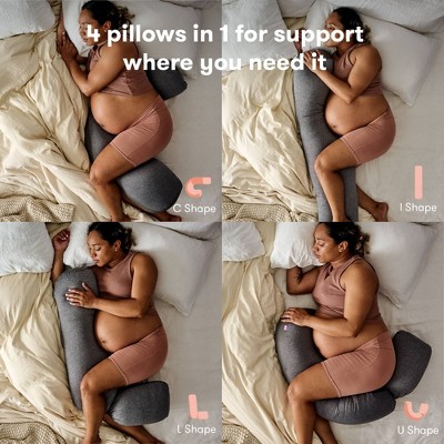 Adjustable Gray Microbead Maternity Body Pillow