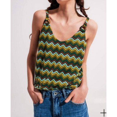 Women's Ziz Zag Crochet Tank - 124 Voltaire